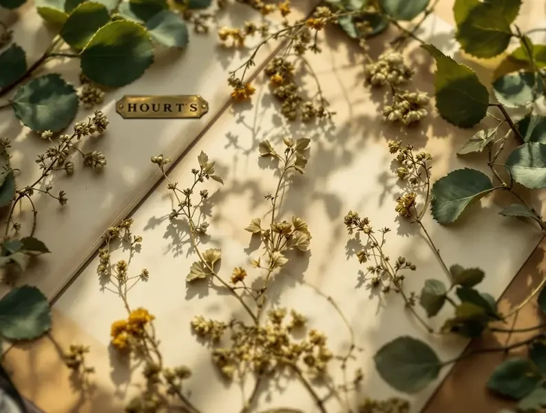 植物世纪经典片单封面，标本馆里压制的植物与黄铜标签